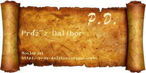 Práz Dalibor névjegykártya